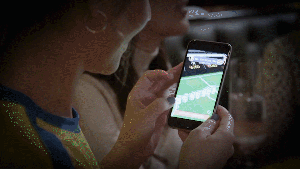 Animated GIF showing Betsson AR app